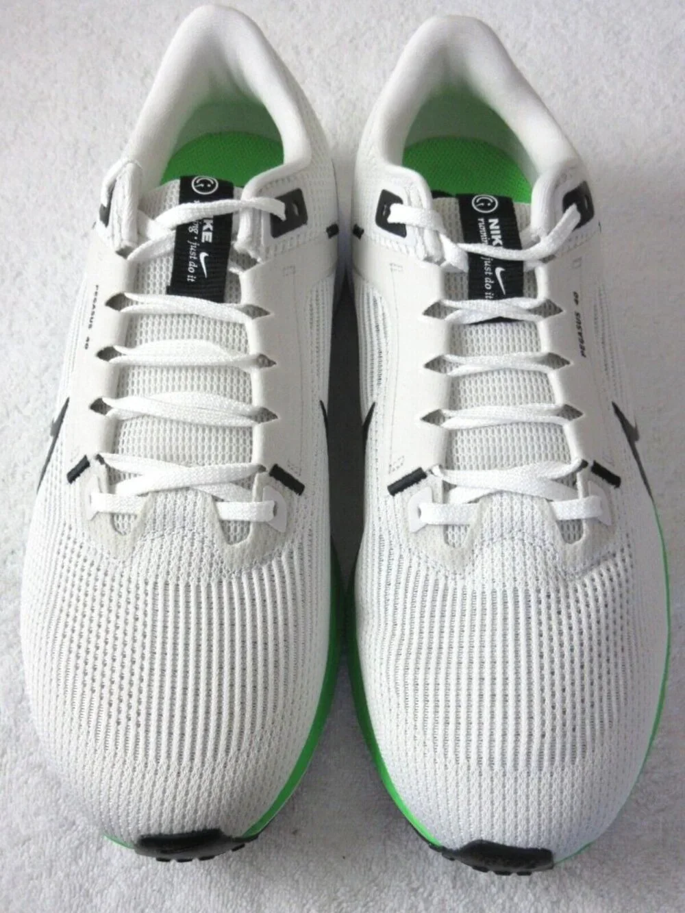 Nike Men's Air Zoom Pegasus 40 Running Shoes Platinum Tint Black White Size 10